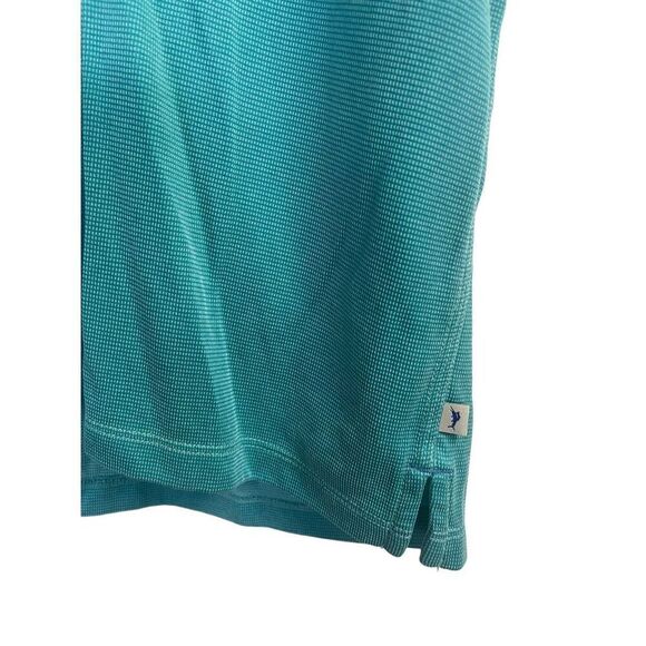 Tommy Bahama Men's Collared Henley Style Short Sleeve Aqua Blue Polo Shirt Sz L - Picture 5 of 12